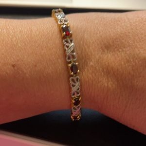 Bracelet stamped 925 but gold in color